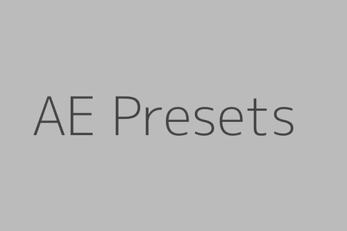 After Effects Presets & Projects
